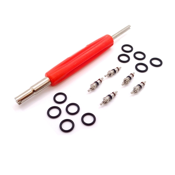 Inflator Hose Service Kit ORings, Schrader Valve Tool, Valves